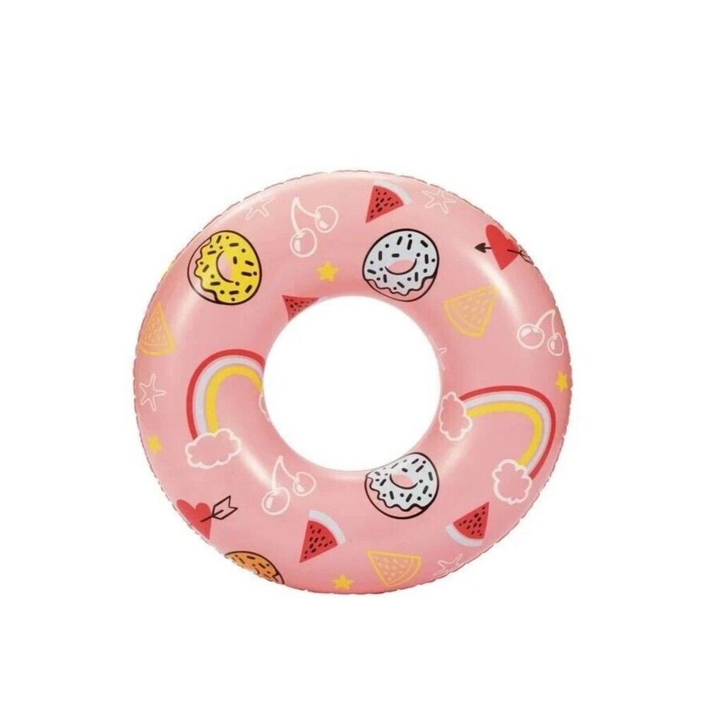 Bluescape Pink Sweets Inflatable Swim Tube Pool Float Unisex Ages 9 & Up